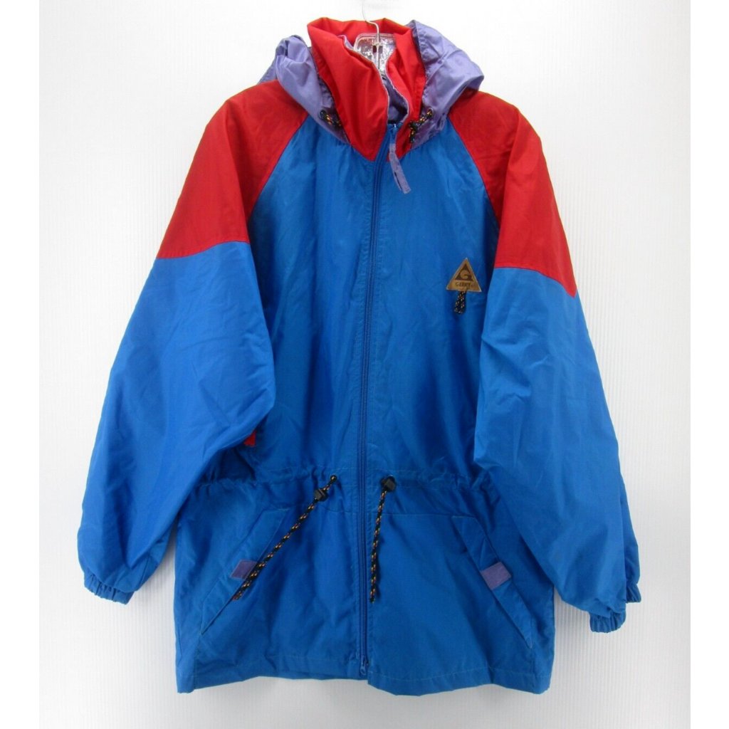 Vintage Gerry Jacket Medium Parka Ski Coat Stowaway Hood Full Zip *